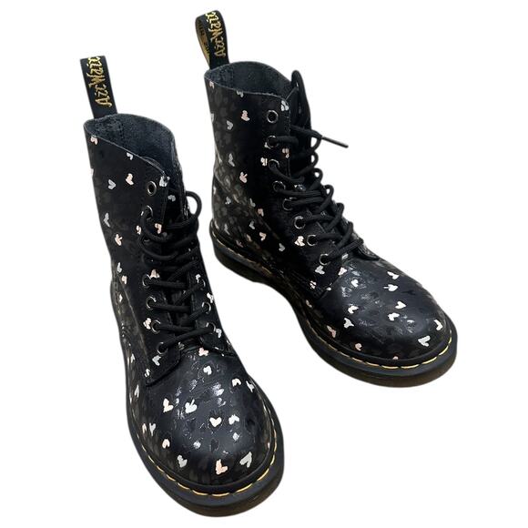 Dr. Martens1460 Pascal Leather Wild Heart Printed Lace Up Boots - Picture 8 of 11